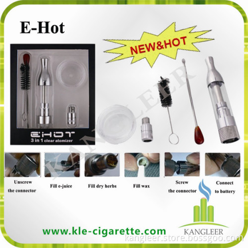 Dry Herb Wax Oil Burning Vapor Electronic Cigarette Clearomizer E-Hot Vaporizer 3 in 1 Rebuildable Parts Blister Pack E Cig